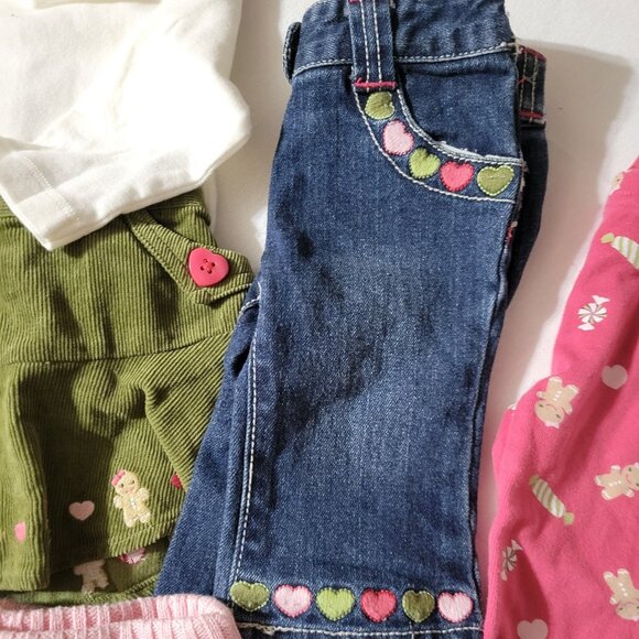 Gymboree Gingerbread Girl Used 3-6 & 6-12 month Lot. Located A21 - Picture 2 of 7